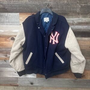 90s New York Yankees Genuine Merchandise Wool Varsity Letterman Jacket MLB L